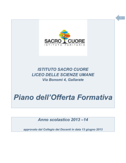 Piano dell`Offerta Formativa