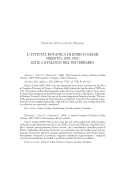 l`attivit&agrave; botanica di enrico gelmi
