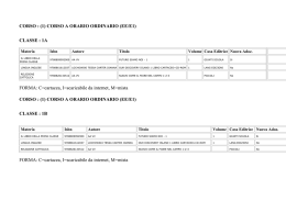 CORSO : (1) CORSO A ORARIO ORDINARIO (EE/E1) CLASSE : 1A
