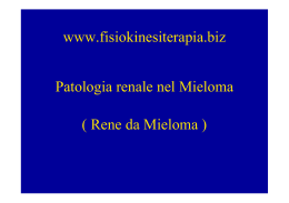 Patologia renale nel Mieloma ( Rene da