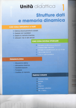 Strutture dati e memoria dinamica