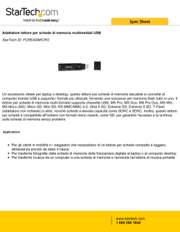 Adattatore lettore per schede di memoria multimediali USB StarTech