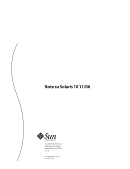 Note su Solaris 10 11/06