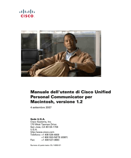 Manuale dell`utente di Cisco Unified Personal Communicator per