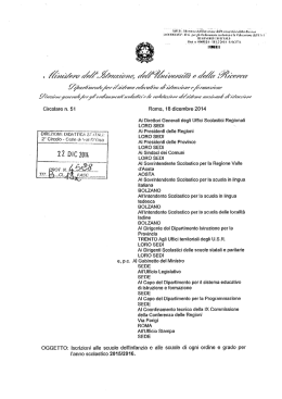 Circolare n. 51 del 18/12/2014 ISCRIZIONI AS 2015/16