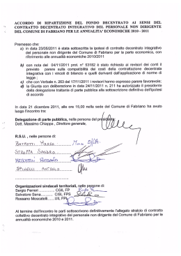 contratto collettivo decentrato integrativo del personale non
