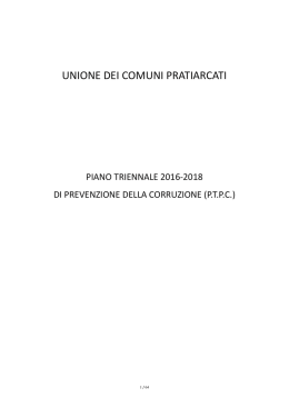 Piano anticorruzione 2016-2018