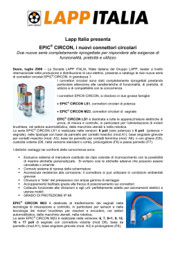 Lapp Italia presenta EPIC® CIRCON, i nuovi connettori circolari