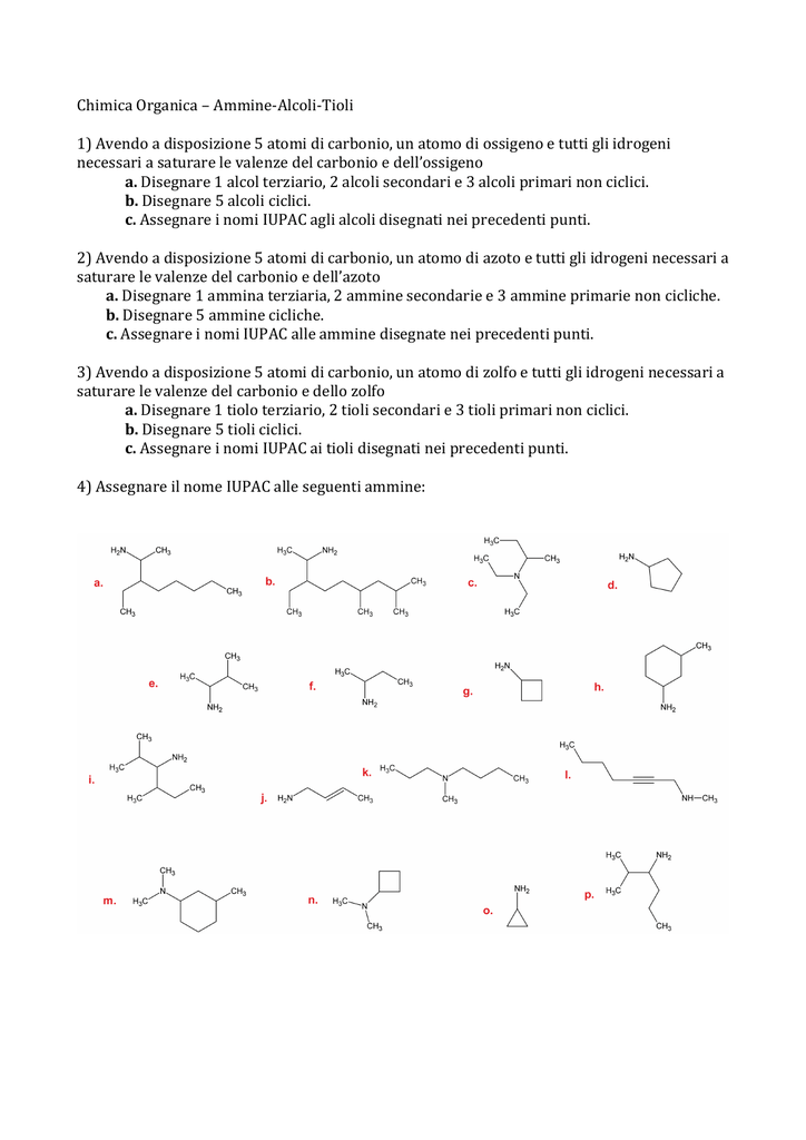 Chimica Organica Ammine Alcoli