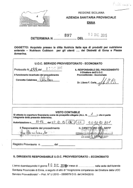 determina n. 897 del 10.12.2015 acquisto presso la ditta nutricia