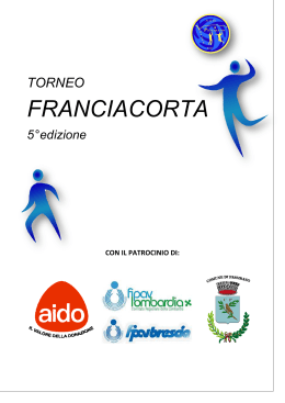 Scarica la brochure - Federazione Italiana Pallavolo – Comitato