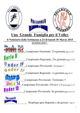 n. 24 del 30 marzo 2015 - Pallavolo Villanuova Gavardo