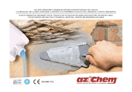 I gioelli di Azichem - Composti cementizi impermeabilizzanti osmotici