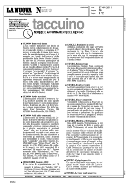 La Nuova Sardegna del 27.4.2011