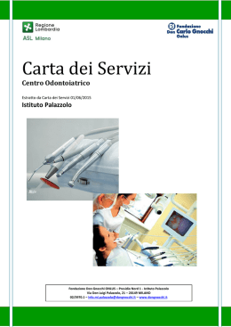 Scarica qui la carta dei servizi specifica