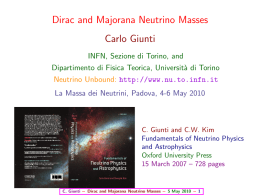Dirac and Majorana Neutrino Masses