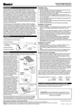 Sensori Pioggia Rain-Clik™ Istruzioni per l