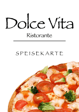 SPEISEKARTE Dolce Vita Rístora nte