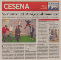 Sport invece del latino, ecco il nuovo liceo