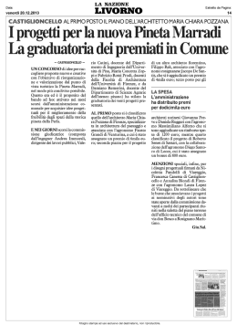 I progetti per la nuova Pineta Marradi