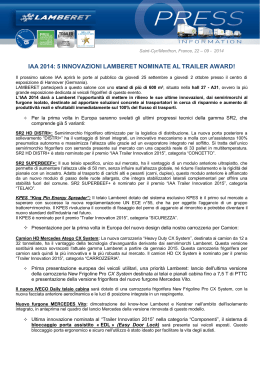 iaa 2014: 5 innovazioni lamberet nominate al trailer award!