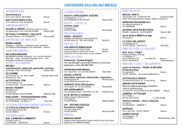 CONVENZIONI 2013 DEL DLF BRESCIA