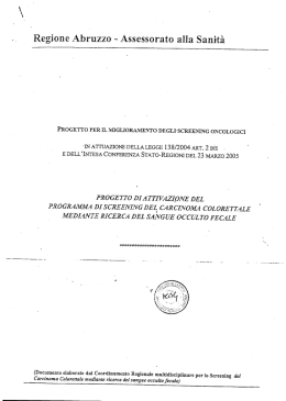 Regione Abruzzo - Assessorato alla Sanità