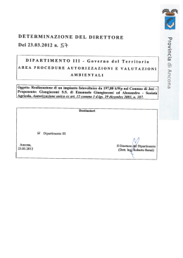 DETERMINAZIONE DEL DIRETTORE Del 23.03.2012 n. SQ`
