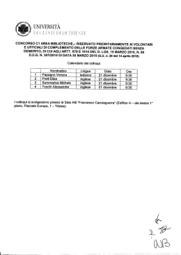 C bibl scritti - Università degli Studi di Trieste