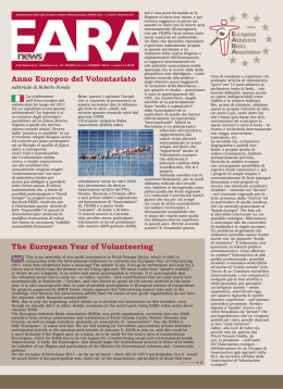 Anno Europeo del Volontariato The European Year of Volunteering