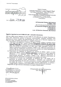 Leggi la circolare dalla ASL Na 3