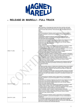 &bull; RELEASE 28: MARELLI &ndash; FULL TRUCK