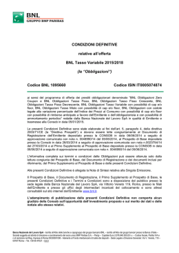 le &ldquo;Obbligazioni&rdquo;