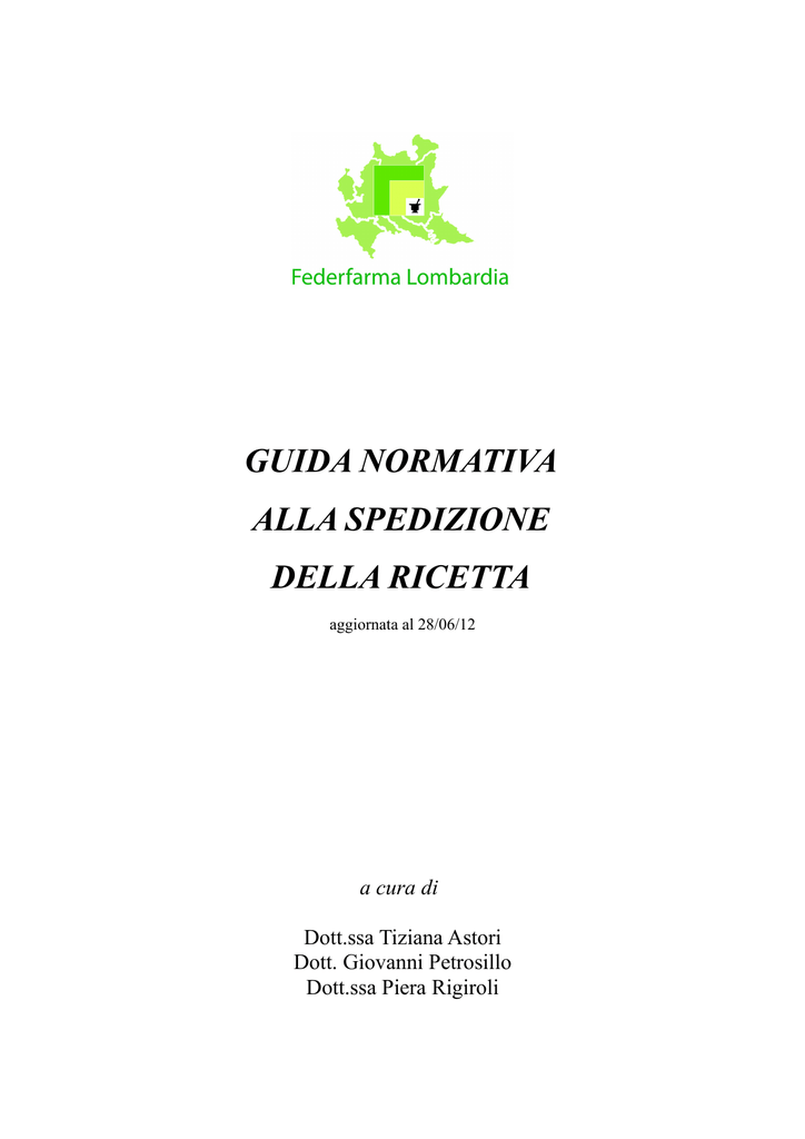 SCARICARE RICETTE MEDICHE LOMBARDIA