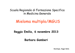 Mieloma multiplo/MGUS