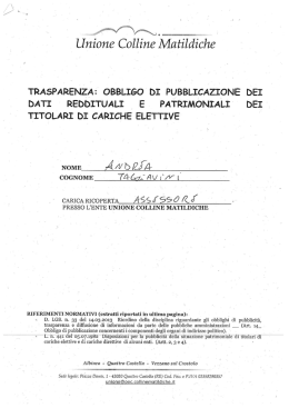 Altri dati - Unione Colline Matildiche