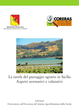 La tutela del paesaggio agrario in Sicilia Aspetti normativi