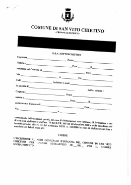 3) Domanda di Iscrizione al Nido Comunale d`Infanzia