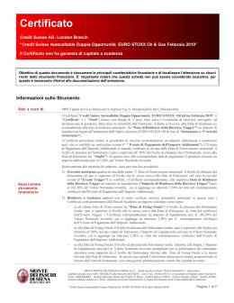 Credit Suisse Autocallable Doppia Opportunit&agrave; EURO STOXX Oil