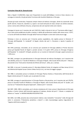 Curriculum Vitae del dr. Giancarlo Ionta Nato a Napoli