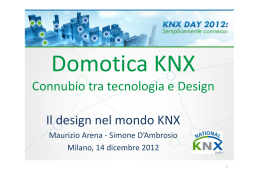 Il design nel mondo KNX Connubio tra tecnologia e Design