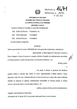 SENTENZA N. 4L. napenronro N. A542.