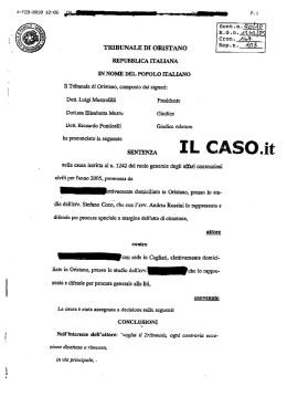 TRIBUNALE DI ORISTANO R61” “`-iii