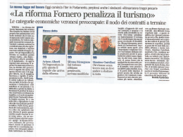 &laquo;La riforma Fornero penalizza il turismo