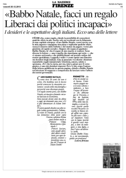 &laquo;Babbo Natale, facci un regalo Liberaci dai politici incapaci&raquo;