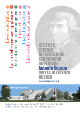 Opuscolo informativo - ISISS Antonio Scarpa