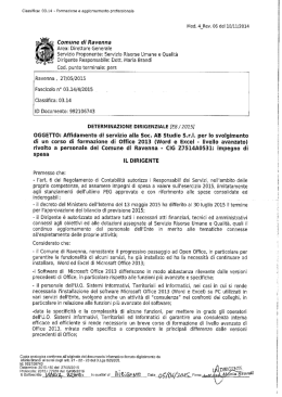 Affidamento di servizio alla Soc. AB Studio S.r.l. per svolgimento
