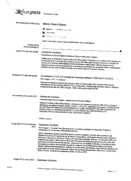 &Igrave;NFORMAZION&Icirc; PERSONAL&Igrave; ESPERJENZA PROFESSIONALE