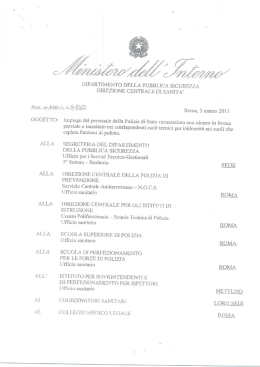 Impiego del personale della Polizia di Stato riconosciuto non idoneo