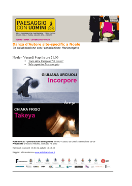 Danza d`Autore site-specific a Noale Noale